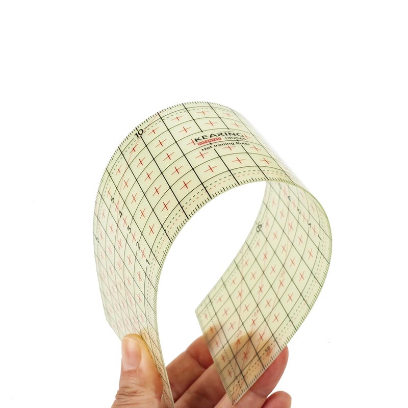 KEARING HR2565, Hot Hem Ruler for Sewing, 6.5 x 25 CM, Metric, Patented Heat Resistant Non-Slip Hot Ironing Ruler for Measure, Mark, Fold, Press with Dry or Steam Iron - Image 3